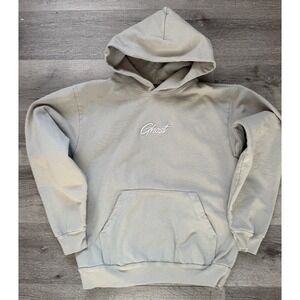 Ghost Premium Basics Hoodie Sage Green Embroidered Logo Pullover Sweatshirt M